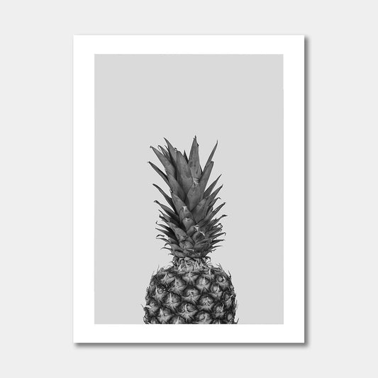 Ananas - Zwart Wit Poster